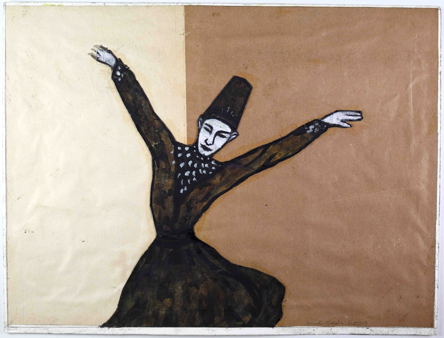 Dervish på beige-brun baggrund