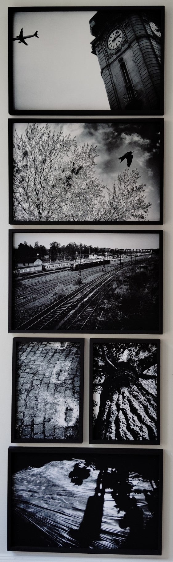 Kældningen, Det skæve svæv, Spor, Aftryk, Mens tid er, Lysets kast