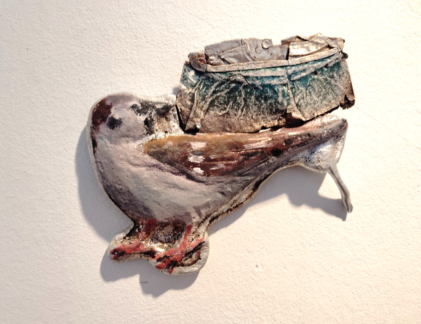 Aluminium gråspurv med slidt dåse