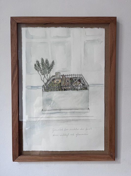 Gravsted for insekter, der fandt deres endeligt ved glasruden