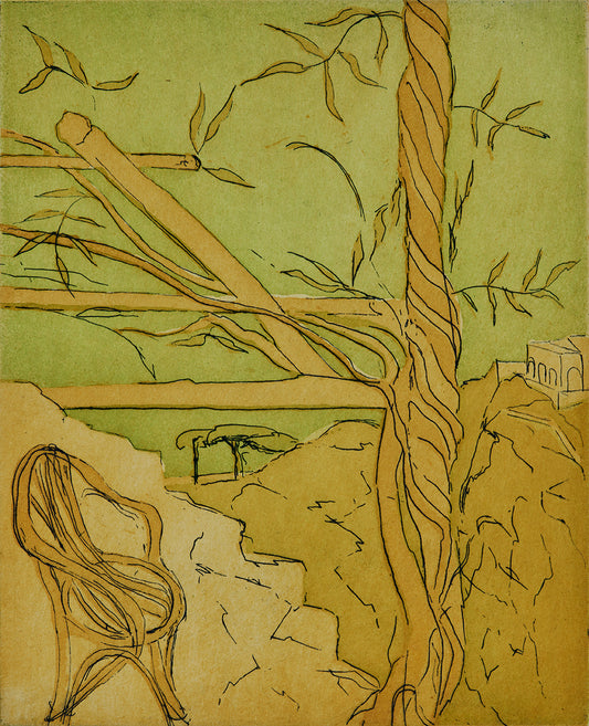 Ved det grafiske værksted. Gul. Italien