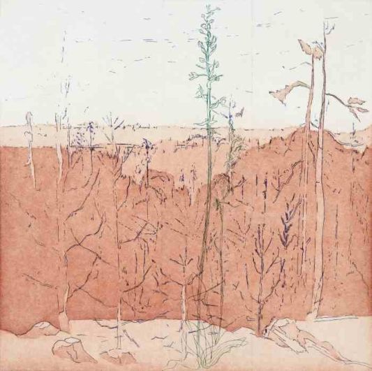 Lærketræ og orkidé