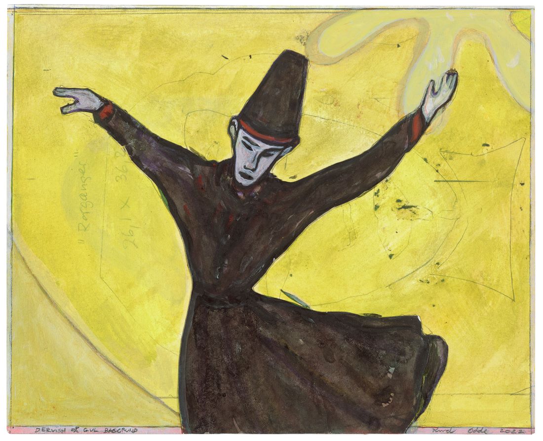 Dervish på gul baggrund