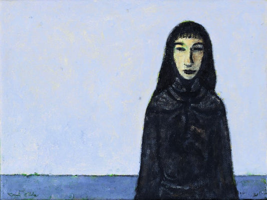 Solange ved Stevns Klint. 2021. Olie på lærred. 18 x 27 cm.