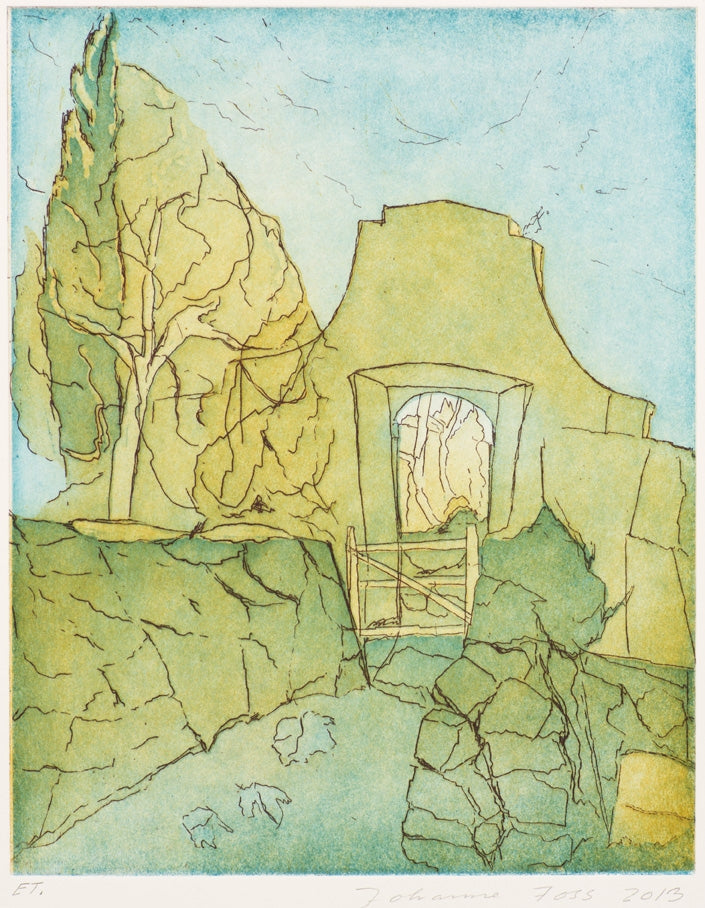 Stengærde ved port. Italien