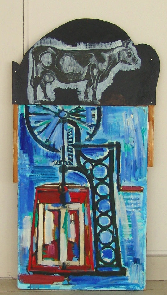 "En 100 år gl. lollandsk ko. ”Marie”. Flødecentrifuge 1875"