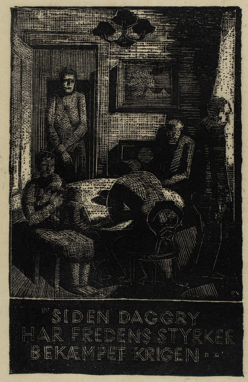 Antikrigsbilleder. Siden daggry har fredens styrker bekæmpet krigen