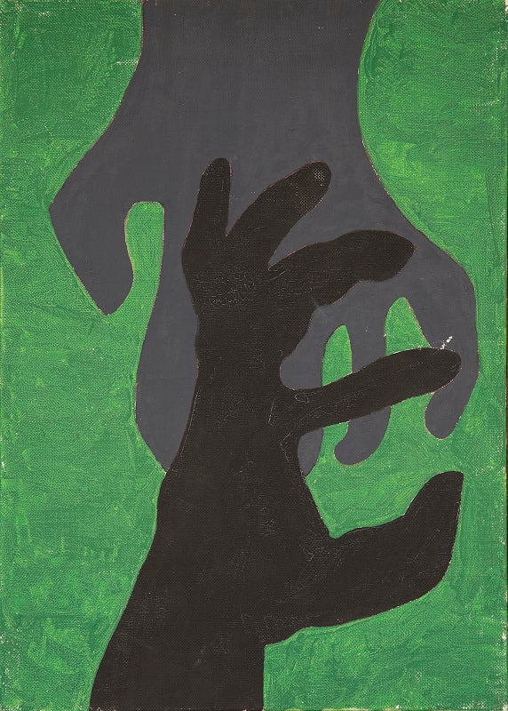 Skyggebillede. 2 hænder, der griber