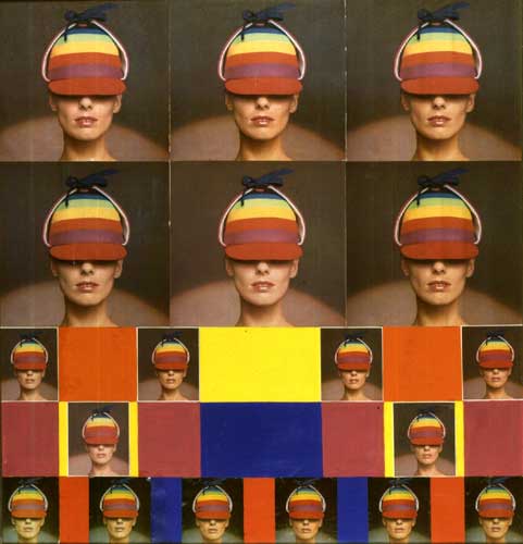 Dame med kulørt hat