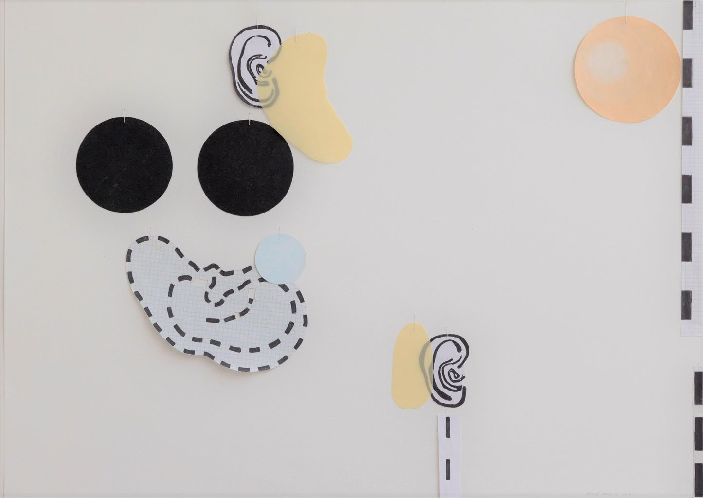 19. Hængecollage med øre, 2019. 60 x 84 cm. 8.000 kr.