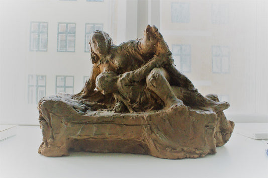 Kærlighedsscene. Måske Oddyseus' hjemkomst.