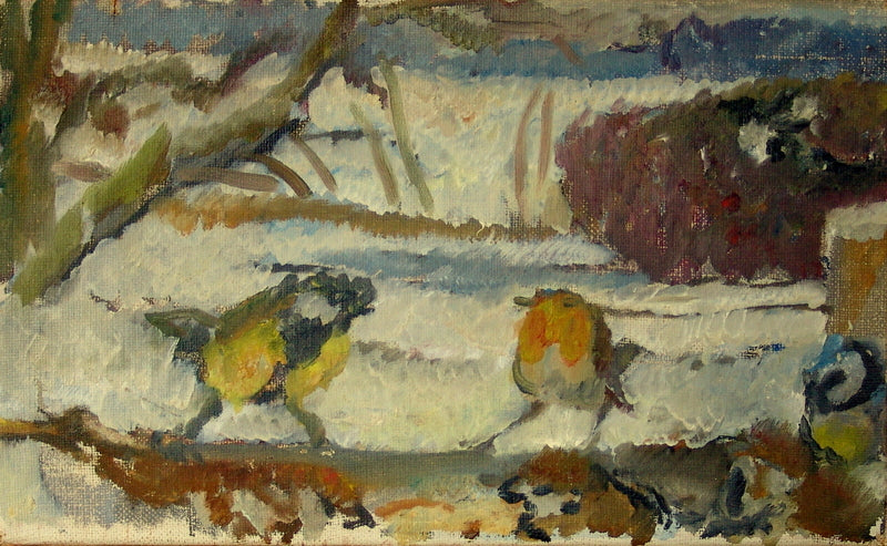 Fugle ved foderbrættet, vinter, Asminderød mark (19)