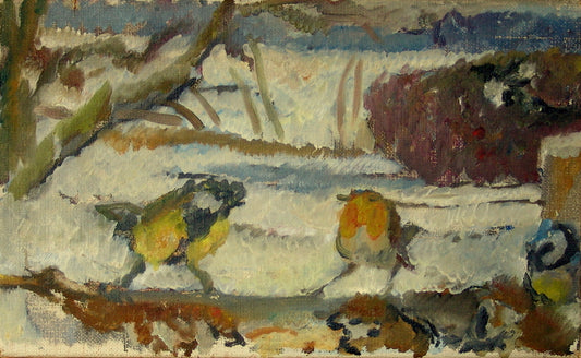 Fugle ved foderbrættet, vinter, Asminderød mark (19)