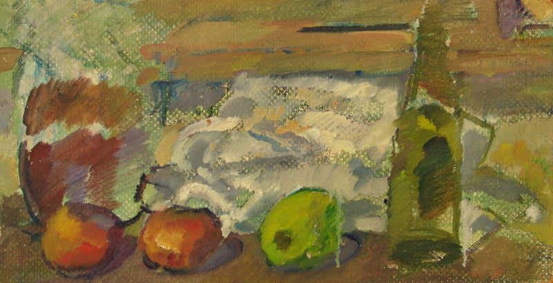 Opstilling med kande, flaske og æbler (22)