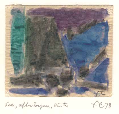 Sne, aften Torpen, Vinter