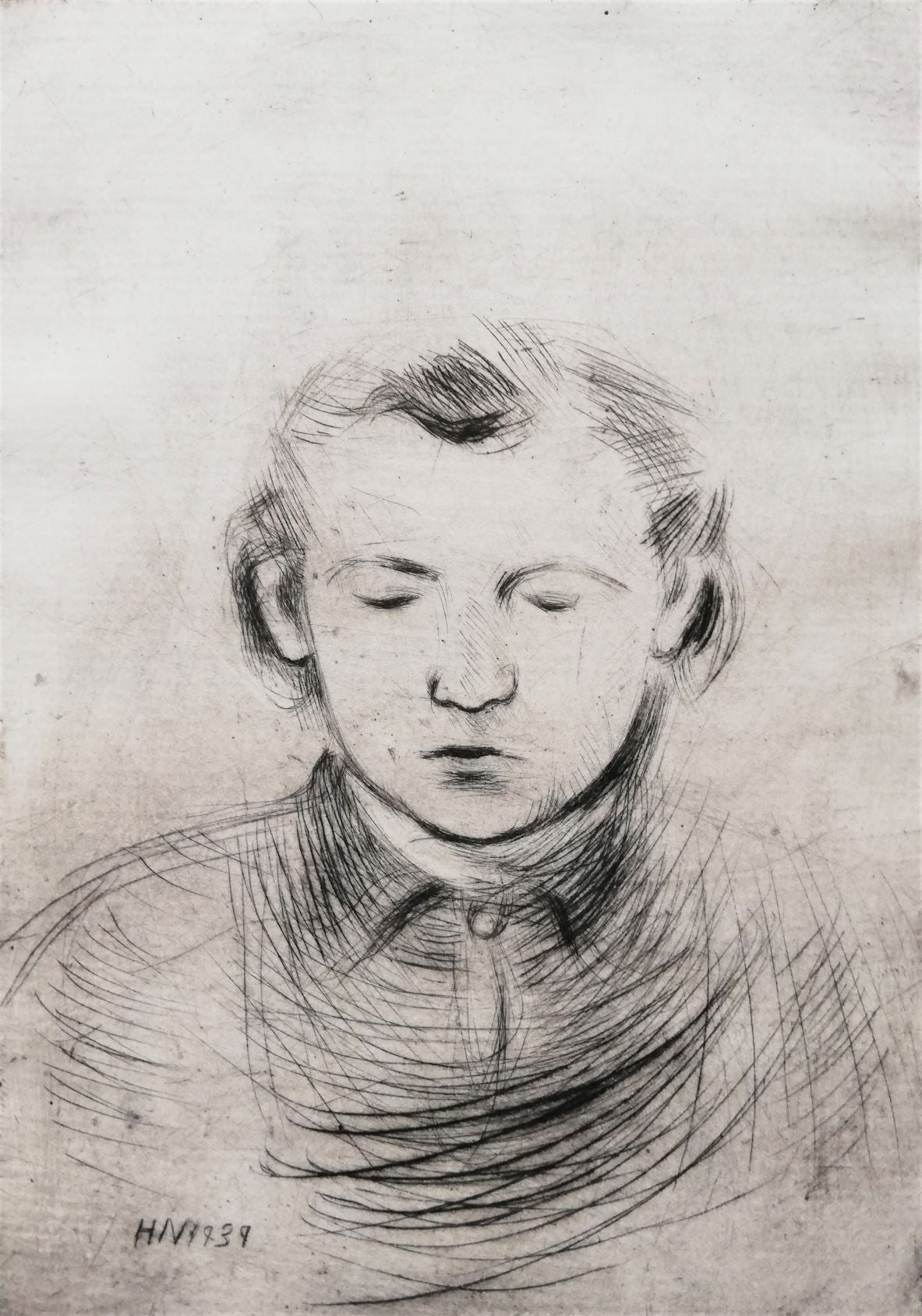 Portræt af Karen Nielsen. (g. Holm)