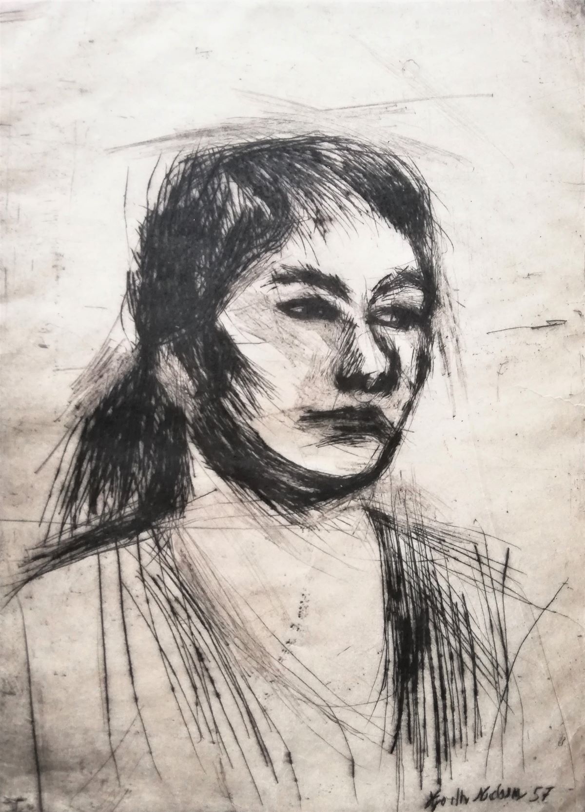 Portræt af Kirsten Poulsen født Billmann