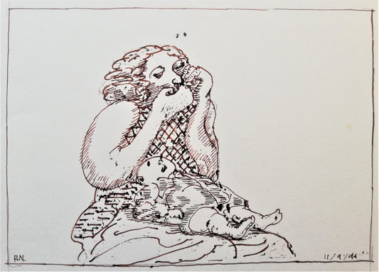 Åbne tegninger. Mor og barn