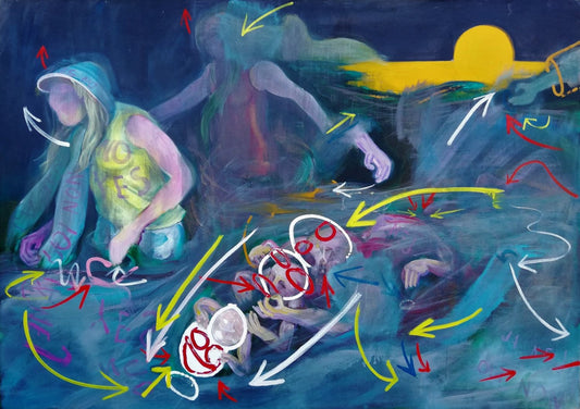 Ja nej - oui non - yes no”. 2 piger, 3 svømmere