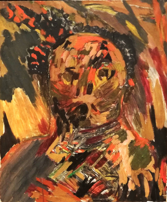 Grønt portræt - nærmest vredt