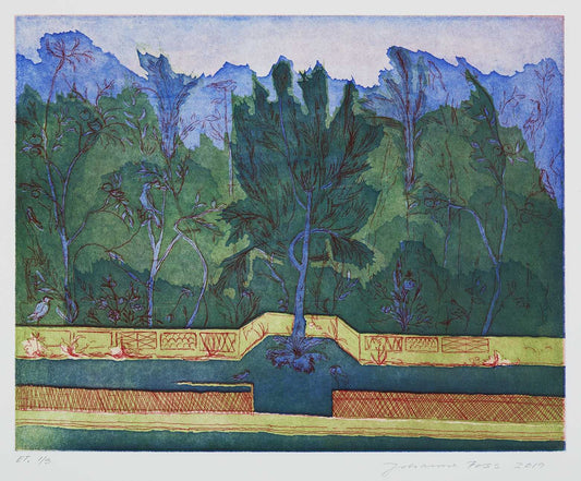 Fyrretræ. Grøn. Livias Villa. Rom. Italien