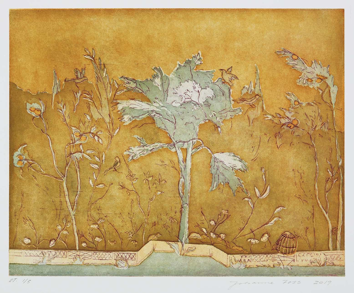 Egetræ. Gul. Livias Villa. Rom. Italien