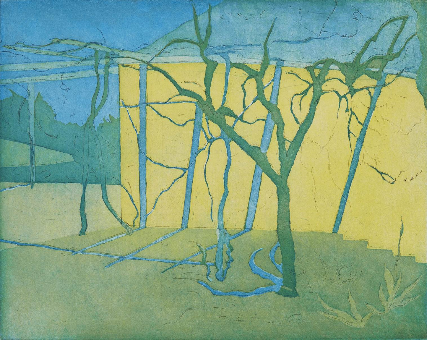 Skygger på væggen. Gul. Italien