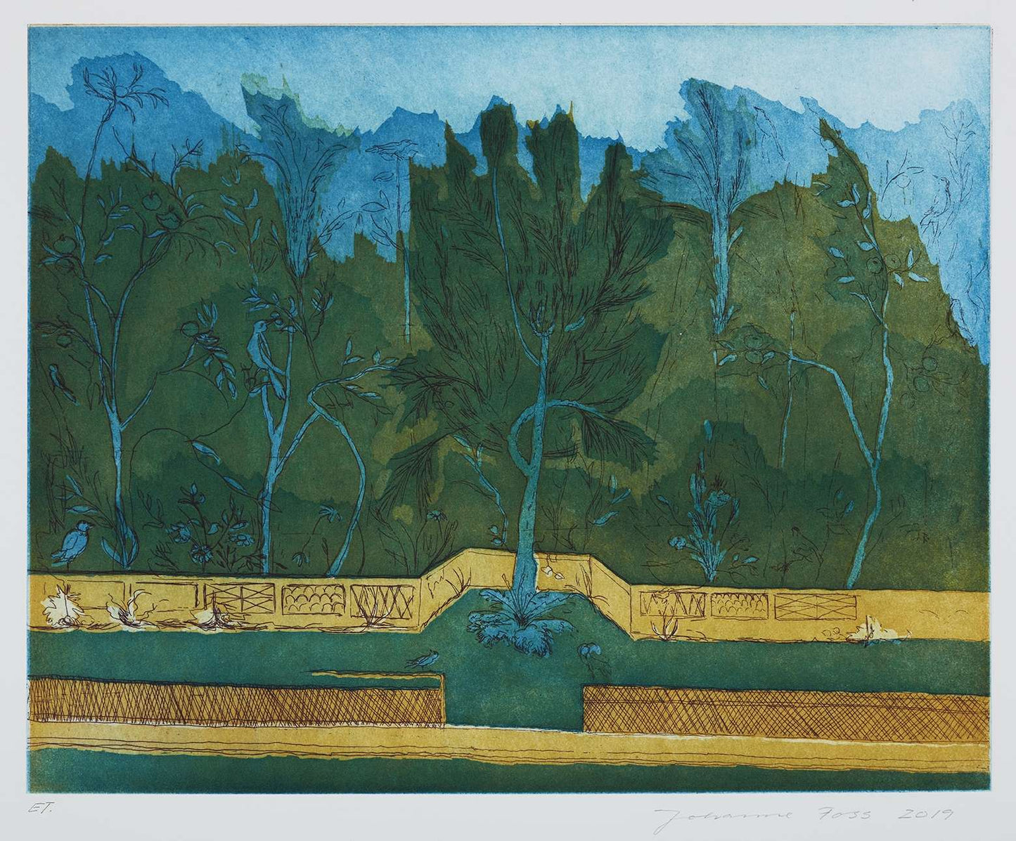 Fyrretræ. Grøn. Livias Villa. Rom. Italien