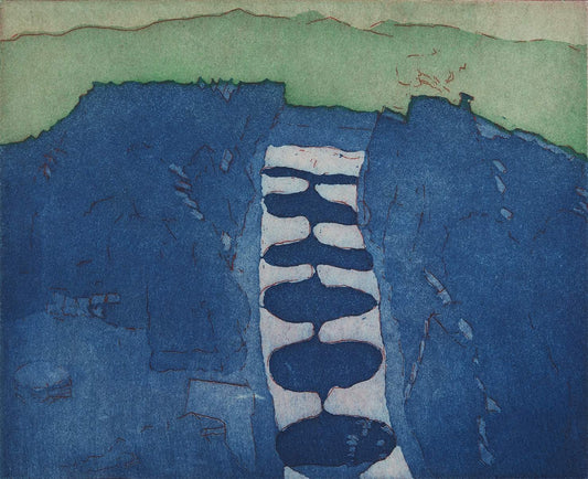 Mosaik. Blå. Livias Villa. Prima Porta. Italien