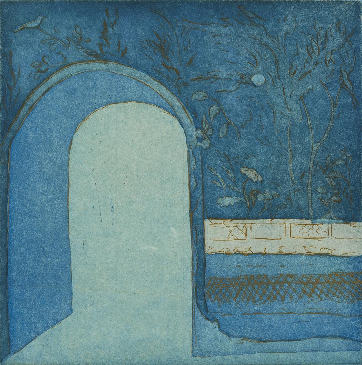 Porten. Blå. Livias Villa. Rom