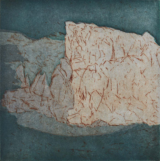 Hjørne af klippeskær. Sanguine. Bornholm