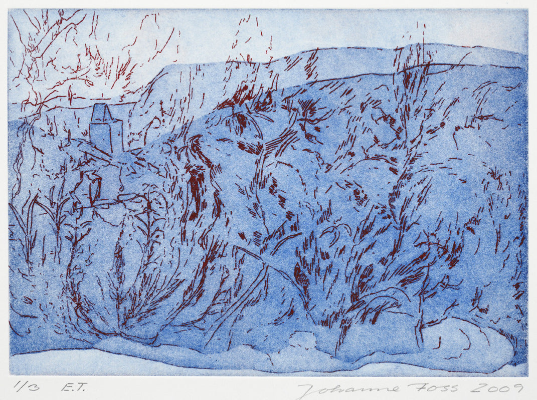 Forladt hus Blera. Blå. Italien