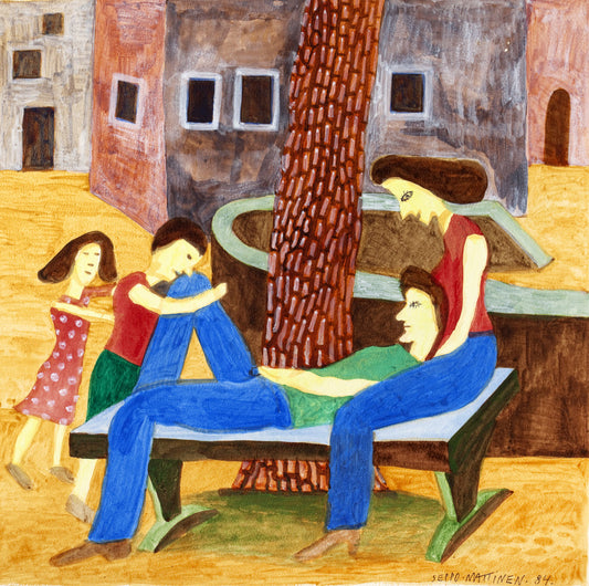 (Bænken under pinjetræet)