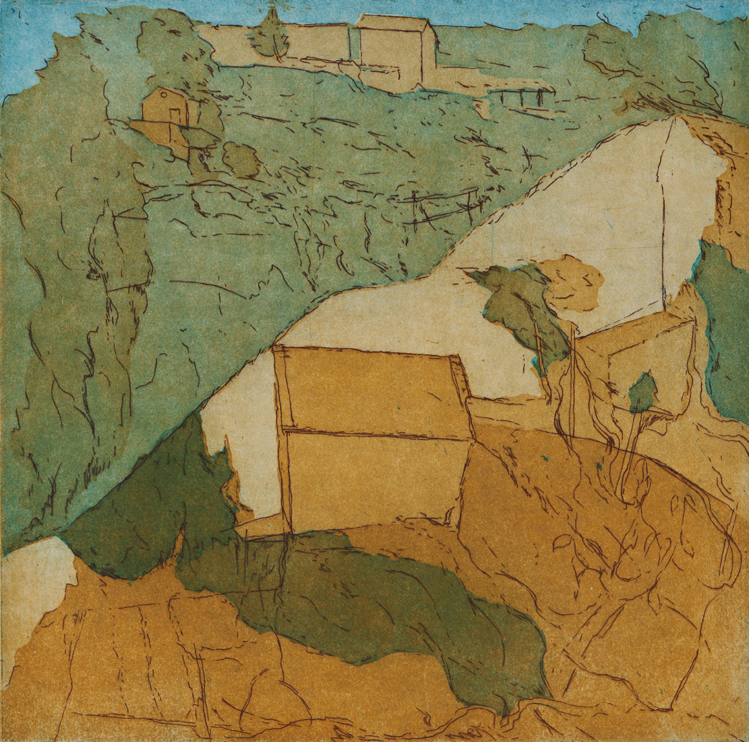 Hønsehuset. Gul okker. San Cataldo. Italien