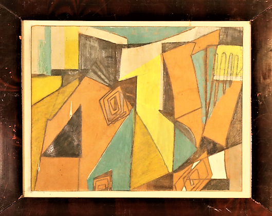 Pastel , blyant og gouache på papir. 50'erne, ikke sign. 26x33 cm. Kat. nr. 14