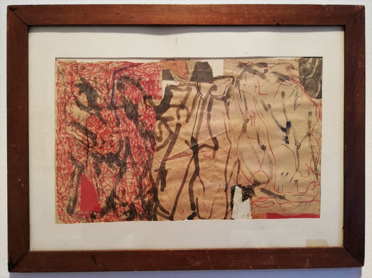Uden titel. Tusch, blyant og blæk på papir. 1961, 21,5x33 cm. Kat. nr. 10