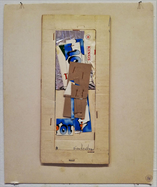 Uden titel. Collage, 1987, 28x13 cm. at. nr. 45